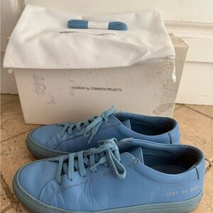 Common Projects Cadet Blue Low-Top Leather Sneakers